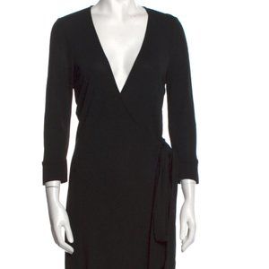 Diane Von Furstenberg Black Wrap Dress